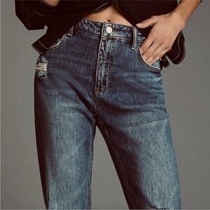 Pilcro Heritage Boyfriend jeans slight distress petite crop size 30P